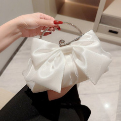 フレンチフェアリープリーツ多用途リボンクリップバンケットバッグシルク餃子クラウドクラッチクロスボディバッグチャイナドレスバッグ