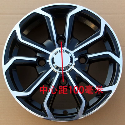 12 inch electric four-wheel: Motorcycle wheel hub - aluminum-ring-center-distance-100-mm-jewel-style