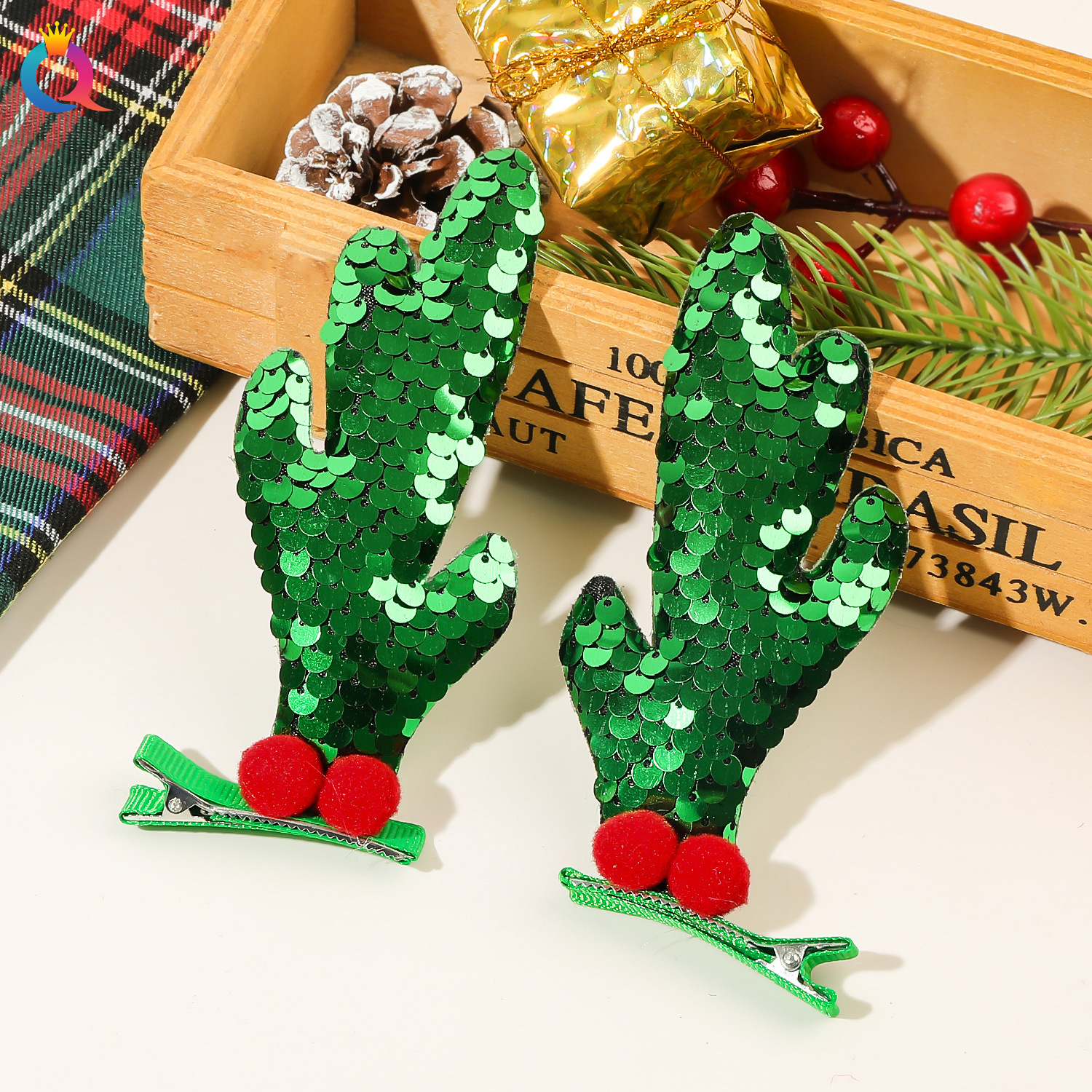 Cadeau de Noël Épingle à cheveux de Noël Déguisement de vacances Pince à bec de canard Pince à cheveux Pince à frange latérale Accessoires pour cheveux en gros_voghion.com
