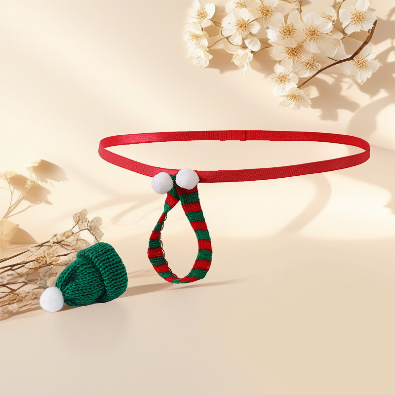 Men's Elastic Underwear Christmas New Sexy Underwear European and American Cross-Border Men's Sexy Underwear Thong Wholesale