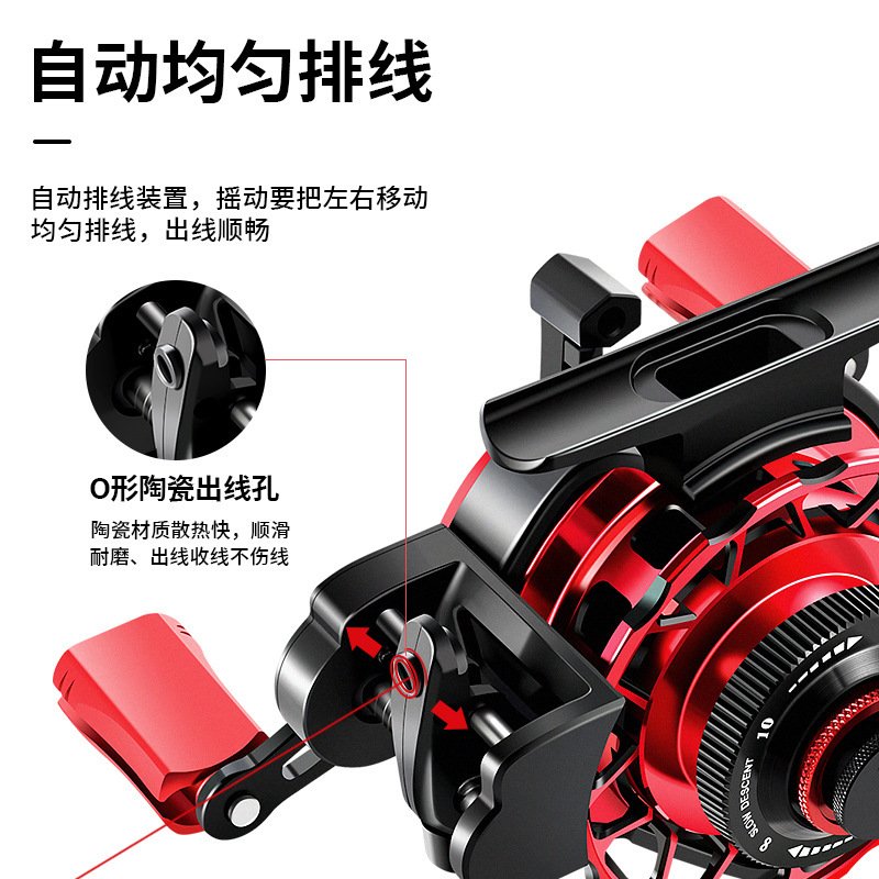 自动排线一键磁力缓降全金属数显计数筏钓轮带泄力筏轮阀杆鱼线轮|undefined