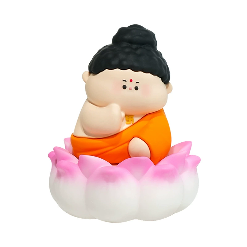Маленькие ночники вместе с маленьким бодхисатвой, милые Buddhist украшения пейзажной зоны храмовые украшения не волнуйтесь за падающие игрушки