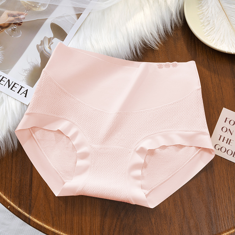 Ropa interior de algodón de gran tamaño entrepierna antibacteriana entrepierna larga 200 kg entrepierna de algodón de cintura alta trébol de cuatro hojas calzoncillos de algodón suave para mujer