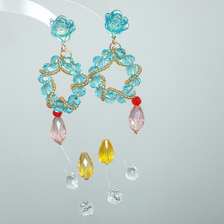 Genuine design fresh cute earrings with tassels