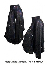 P 27163 Elegant Asymmetrical Hem Wide Leg Pants �����Q���ѝ