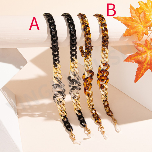 Amazon New Acrylic Leopard Print Eye Strap Fashion Necklace Eyeglass Chain Manufacturer