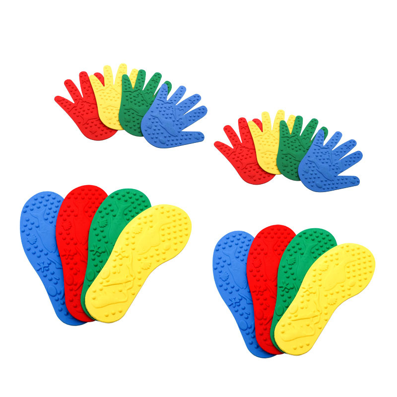 Equipo de entrenamiento sensorial para niños huellas huella de mano pie signo placa Palm pad divertido equipo de entrenamiento sensorial