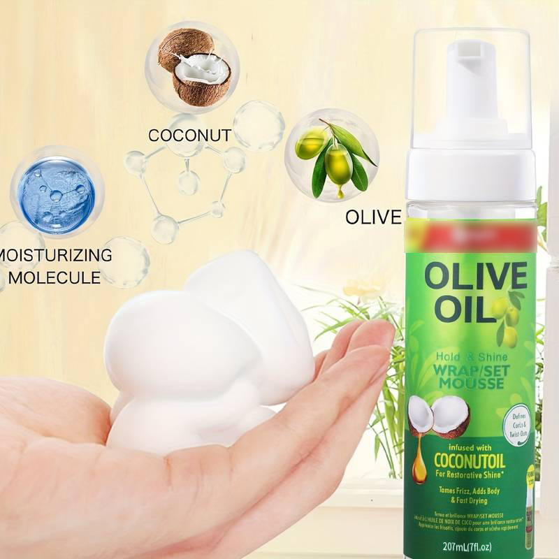 Mousse de estilo transfronterizo Olive Oil ORS Shaping spray para el cabello mousse de espuma de goma seca esponjosa image 4