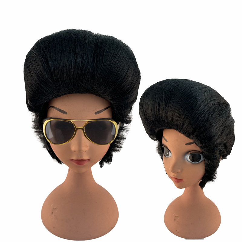 Elvis Presley Big Back Wig Elvis Presley Same Style Hair Rock Wig Stage Performance Wig