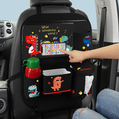 Car seat back storage bag, children's cute Kartoon-style, multi-functional with trash bin, rear seat storage hanging bag