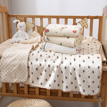 儿童被子纯棉纱布豆豆被毯子宝宝午休安抚被防惊跳盖毯儿童空调毯