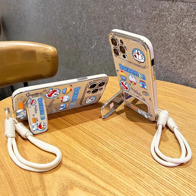 Divertido gato azul de dibujos animados para iphone15 estéreo 16ProMax funda para teléfono 13 Apple 14 soporte 16