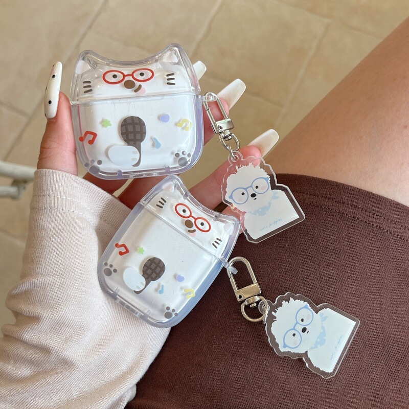 Cat Ear Microphone Puppy Protective Case for Airpods4, Suitable for Female Apple 2/3 Generation AirPods Pro3 Earphone Case Cat Ear Microphone Puppy Protective Case for Airpods4, Suitable for Female Apple 2/3 Generation AirPods Pro3 Earphone Case