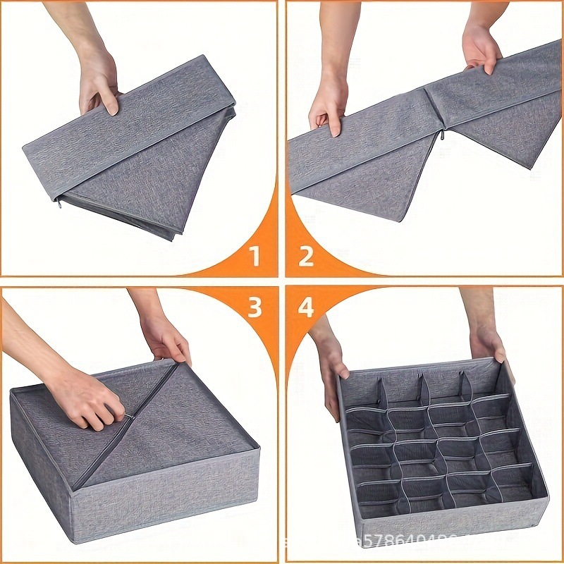 Cajón transfronterizo tela ropa interior caja de almacenamiento calcetines ropa interior almacenamiento divisor casero caja de acabado de gran capacidad Amazon