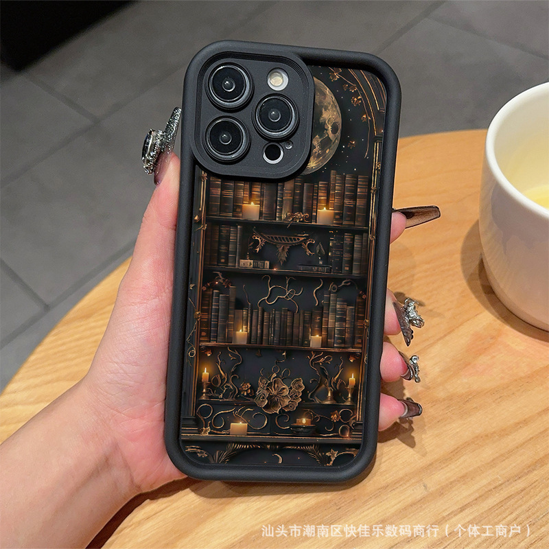 Magic Bookcase Moon Case for iPhone 17/16 Plus/11/12/13/14/15 Promax