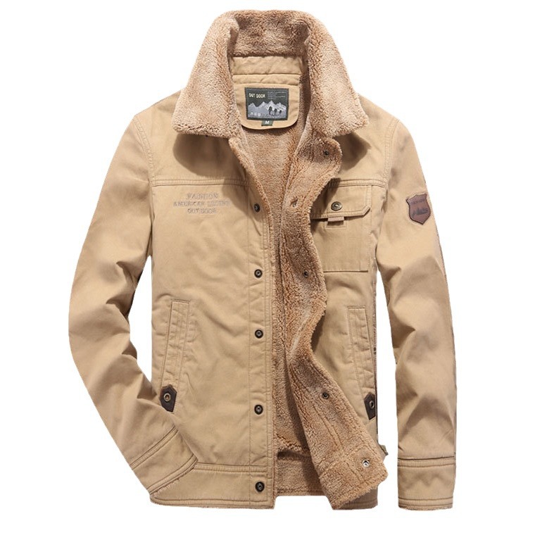 Abrigo acolchado de algodón transfronterizo para hombres forrado de lana engrosado solapa de invierno cálido Abrigo acolchado de algodón para hombres chaqueta casual juvenil para hombres Amazon