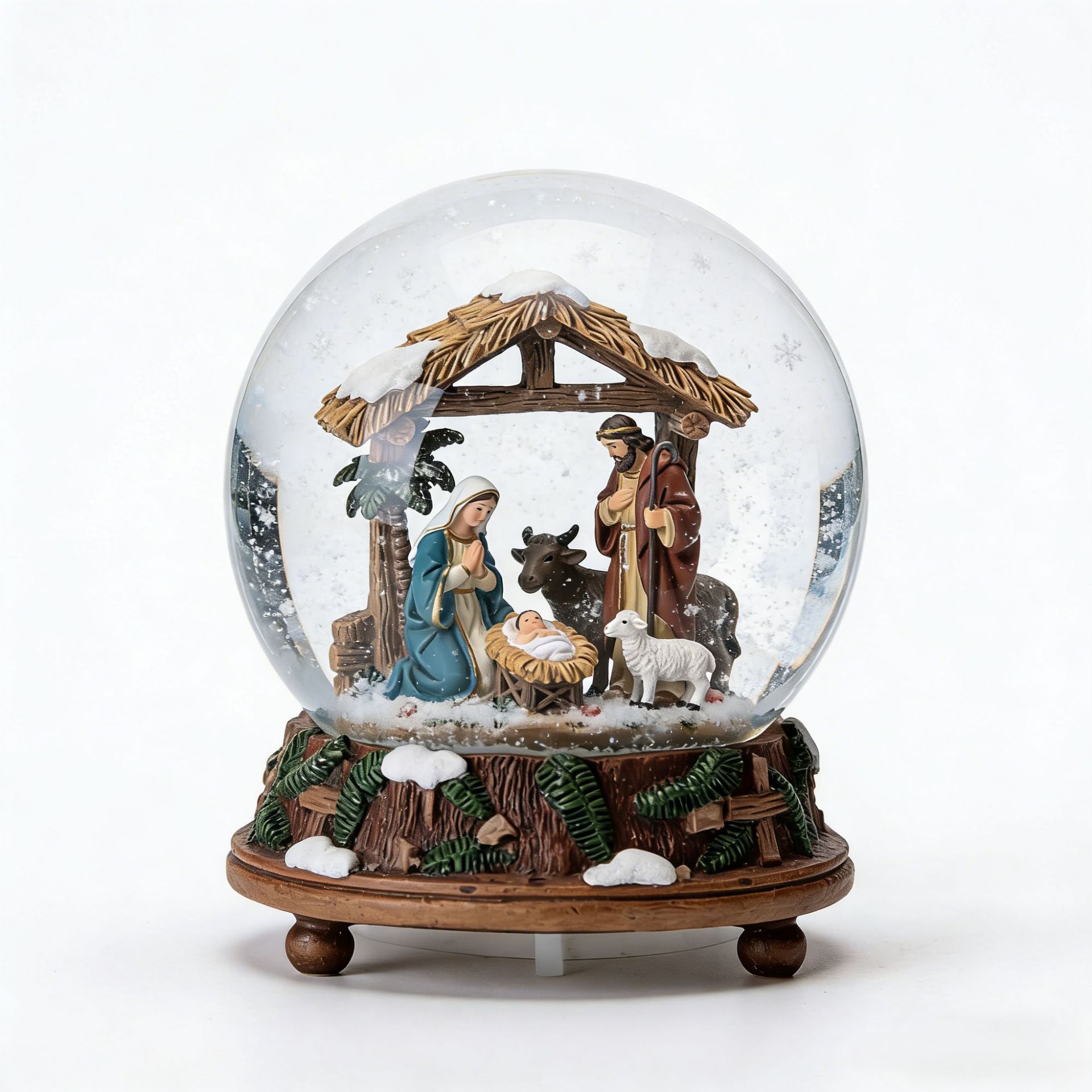 La bola de cristal a nace en un pesebre de 80 mm