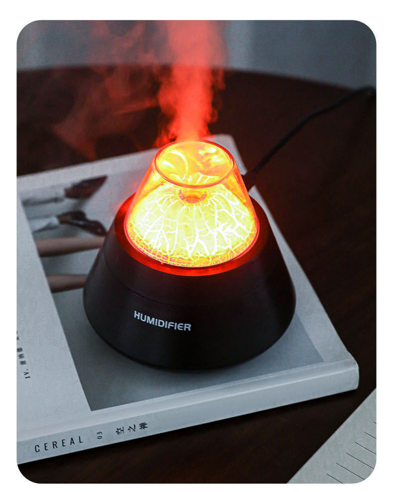 Humidificador Difusor Volcano de Escritorio, Plástico, Humidificación