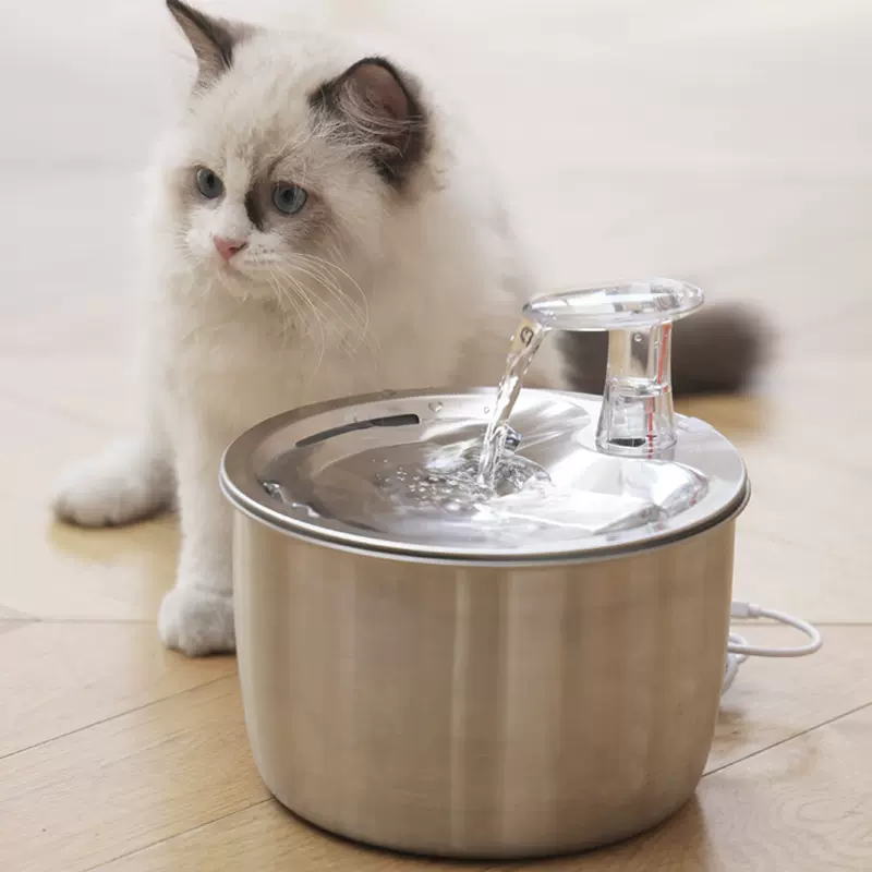 不锈钢宠物饮水机自动循环猫喷泉喝水器水位监测猫狗喂水用品厂家
