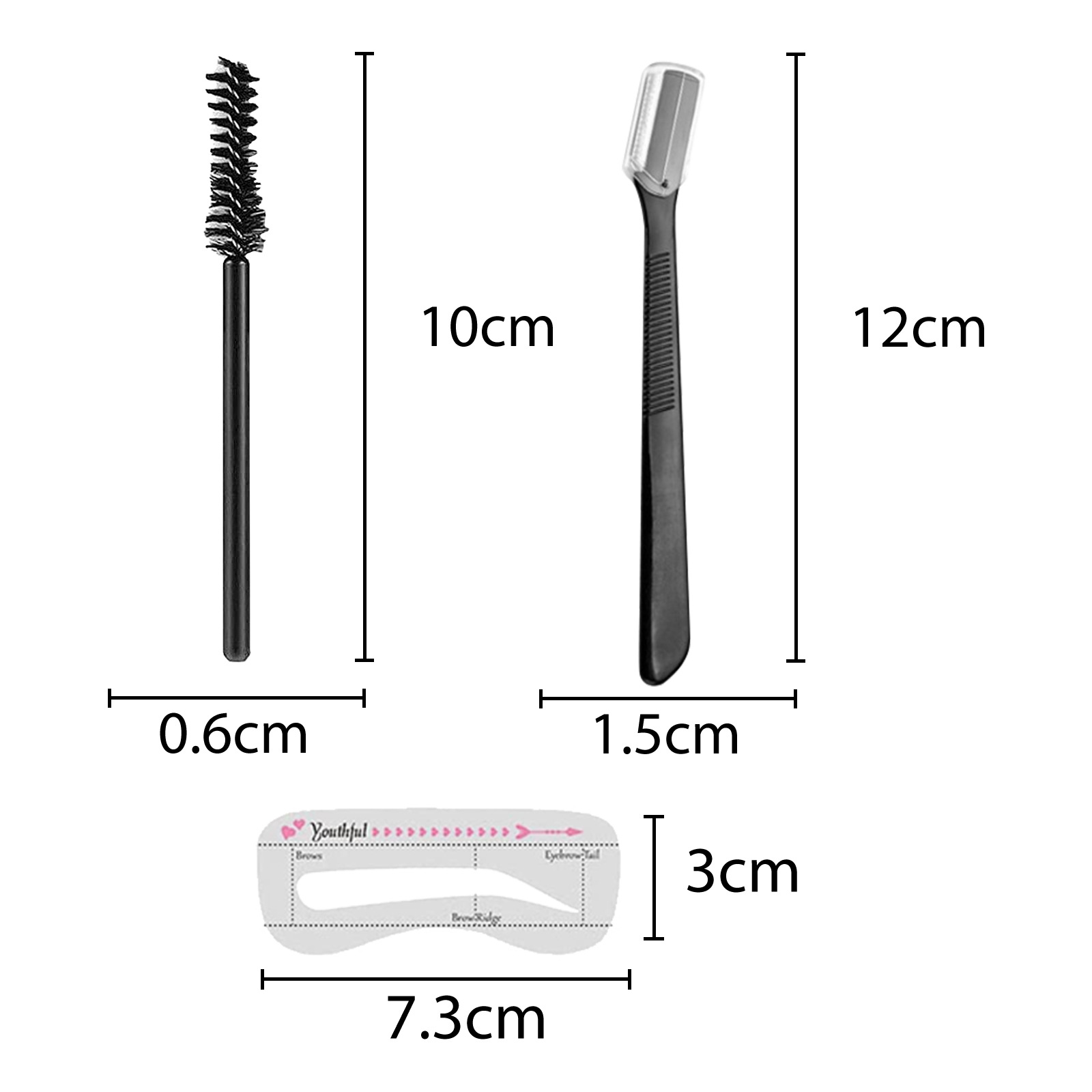 EELHOE Druckset Haaransatz Rosa Faule Menschen Natürliches Make-up Wird Nicht Schnell Ohnmächtig Augenbrauenkarte_voghion.com