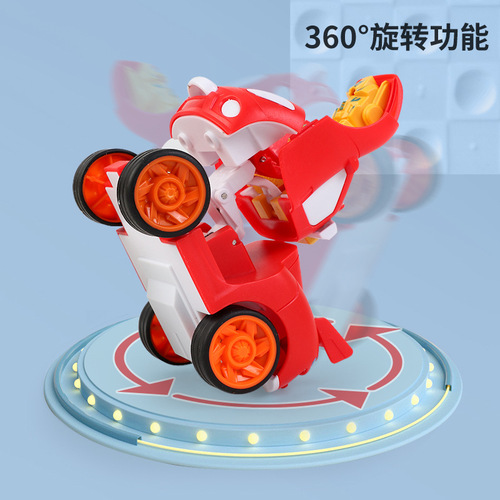 Manufacturer produces inertial collision deformation cartoon car rotating and sliding for boys interactive baby toys