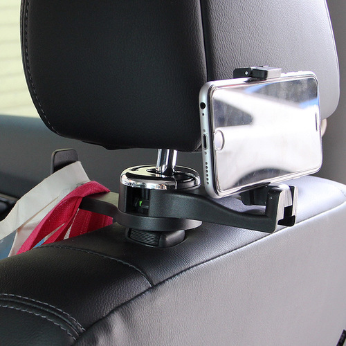 Creative hidden multi-purpose car seat back hook mobile phone holder car seat headrest front and rear dual-use hook