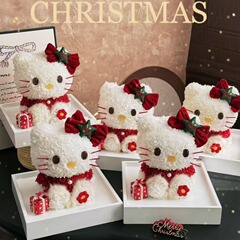 ネットの赤い金の520は彼女の誕生日のプレゼントのアイデアの七夕のプレゼントの永遠の花のkt猫のKittyの本当の花のバレンタインデーを送ります。