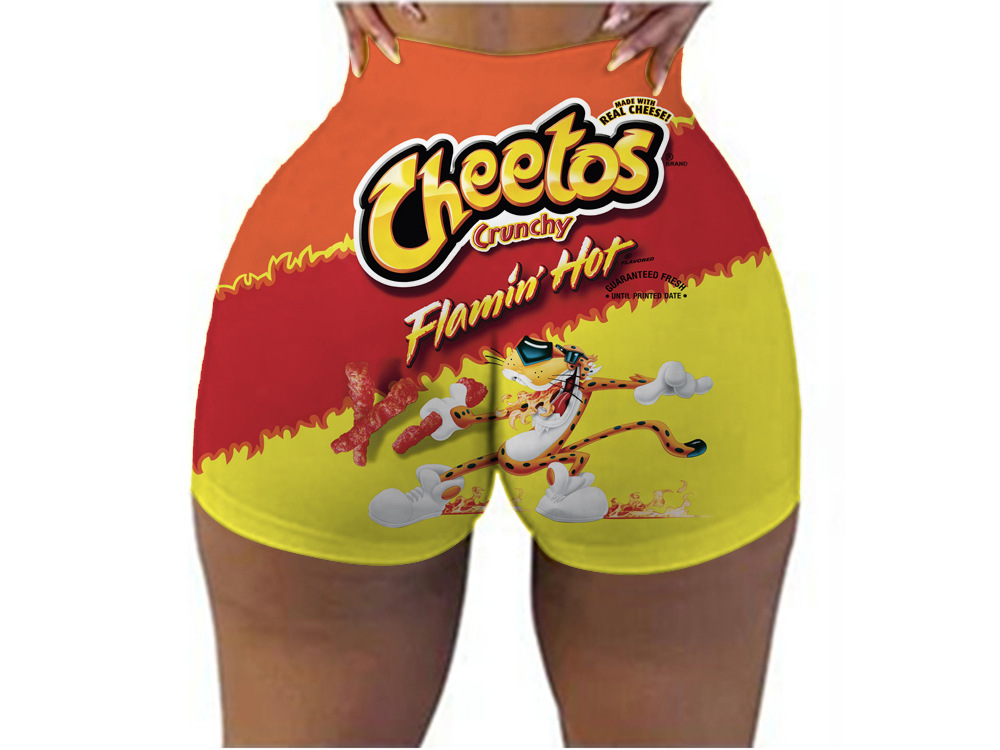 Pantalones cortos de cadera deportivos casuales de camuflaje con estampado digital europeo y americano, las mujeres pueden pedir una pieza