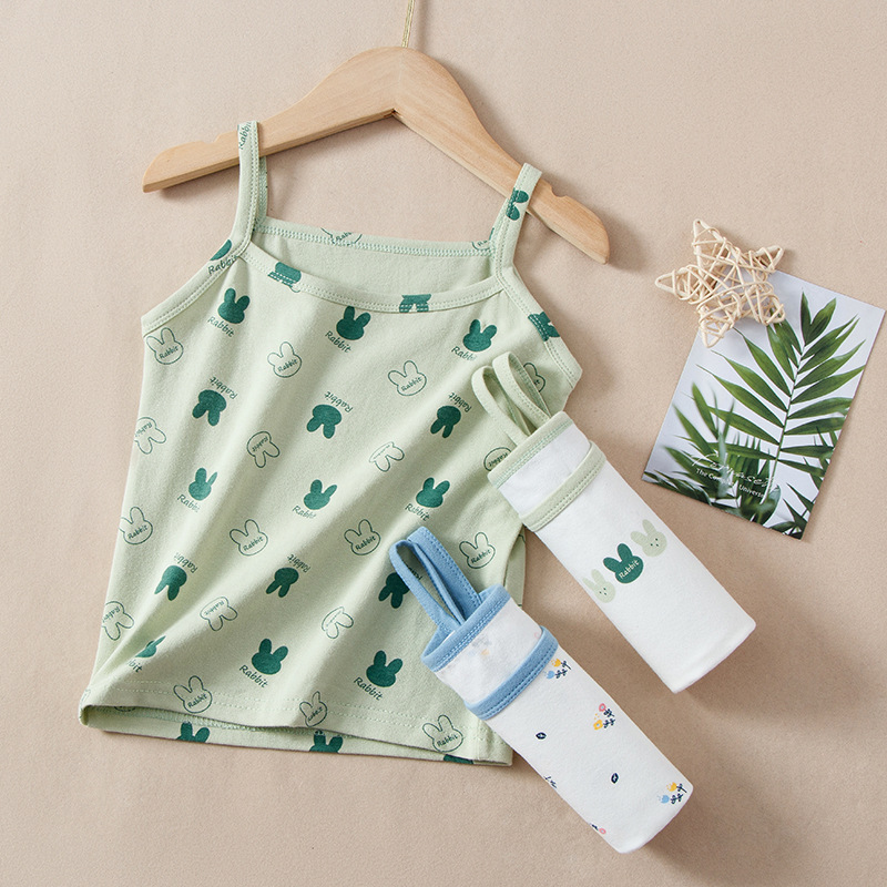 Girls' Pure Cotton Summer Vest, Children's Small Camisole, Sleeveless Top for Layering or Outerwear, Baby Camisole