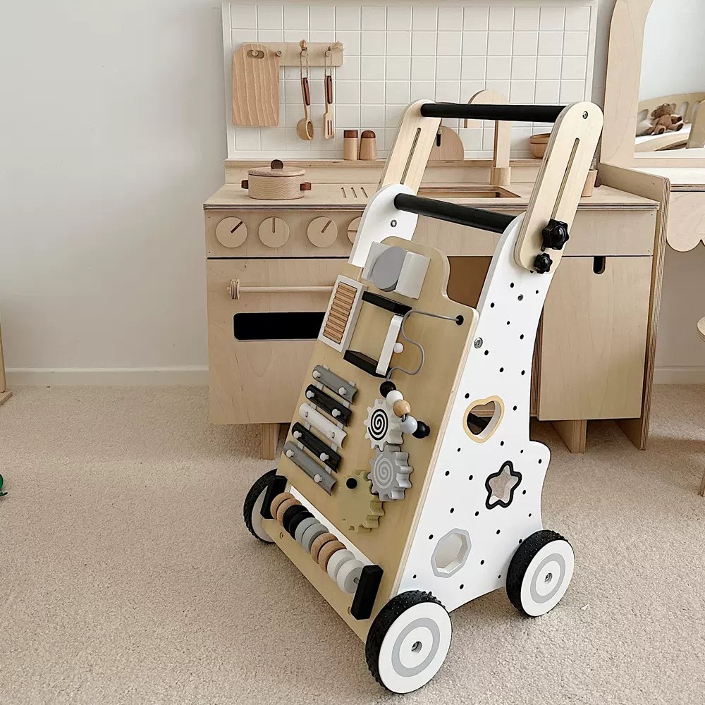 木制儿童学步车婴儿车宝宝多功能防侧翻走路手推助步车玩具批发