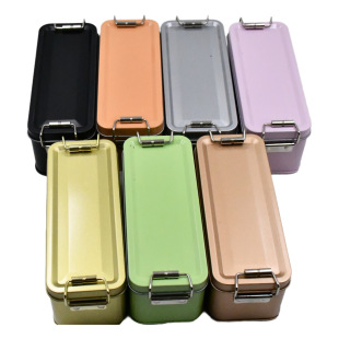 in stock Rectangular Tine Box with Buckle Pineapple Crisp Packaging Iron Box Cheese Storage Box Portable Travel Mini