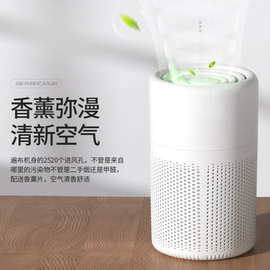 桌面空气净化器活性炭去异味蓝光香薰机净化二手烟除醛跨境礼品