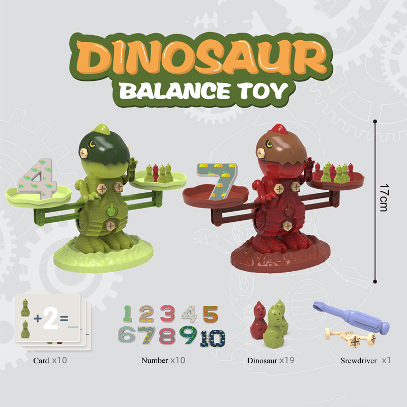 Equilibrio digital de educación temprana para niños Juego de escritorio DIY tuerca ensamblada dinosaurio equilibrio ciencia y educación entre padres e hijos juguete STEM