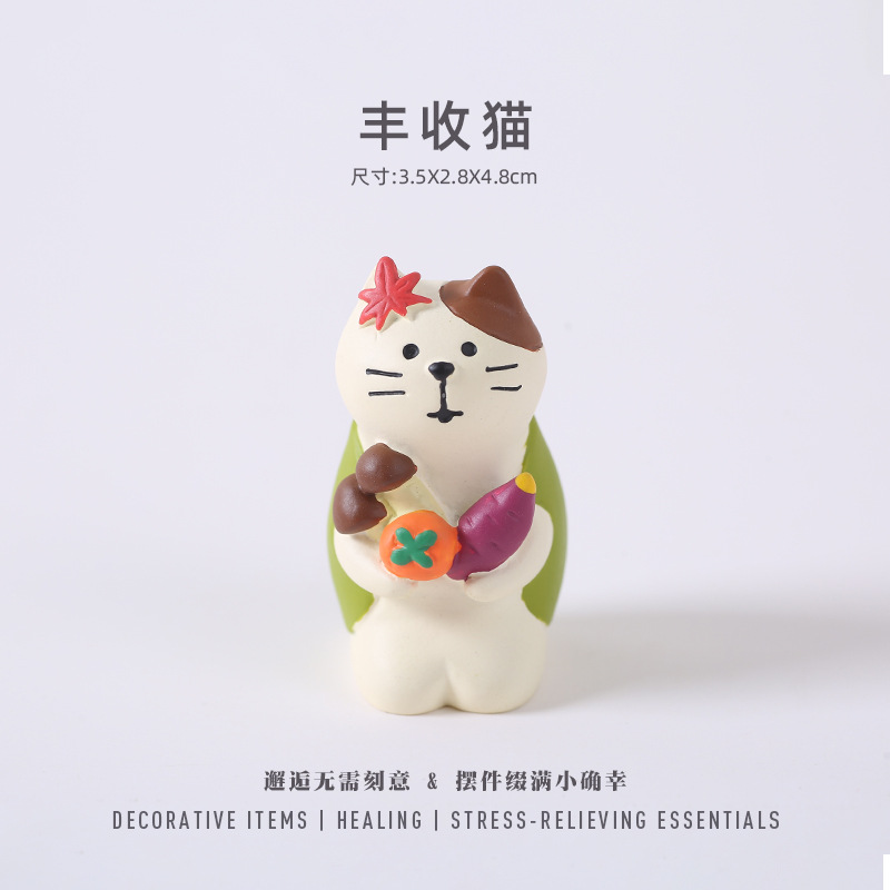 ZAKKA猫寿司レストランかわいい手作り装飾品デスクトップ車載樹脂小物工芸品