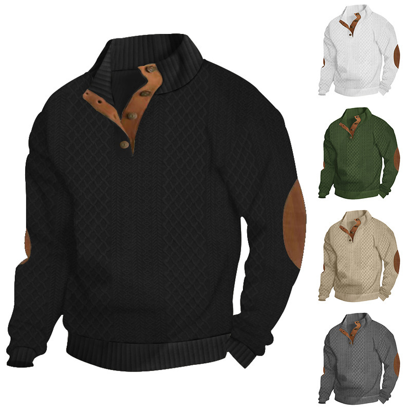 ​​Men's Casual Hoodie With Anime Embroidery - Stylish Streetwear Pullover, Soft & Comfortable Long Sleeve Sweatshirt​​_viptrois.com