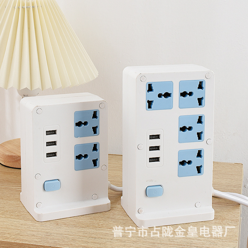 Exportación de comercio exterior enchufe de doble cara de escritorio vertical USB carga enchufe universal enchufe enchufe de fila de enchufe