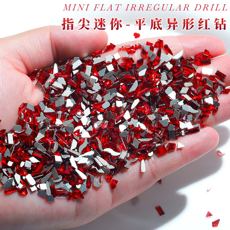 1440 красных маленьких плоских страз специальной формы для самостоятельного изготовления, стразы в форме сердца, стразы-маркизы, стеклянные украшения для дизайна ногтей, оптом.