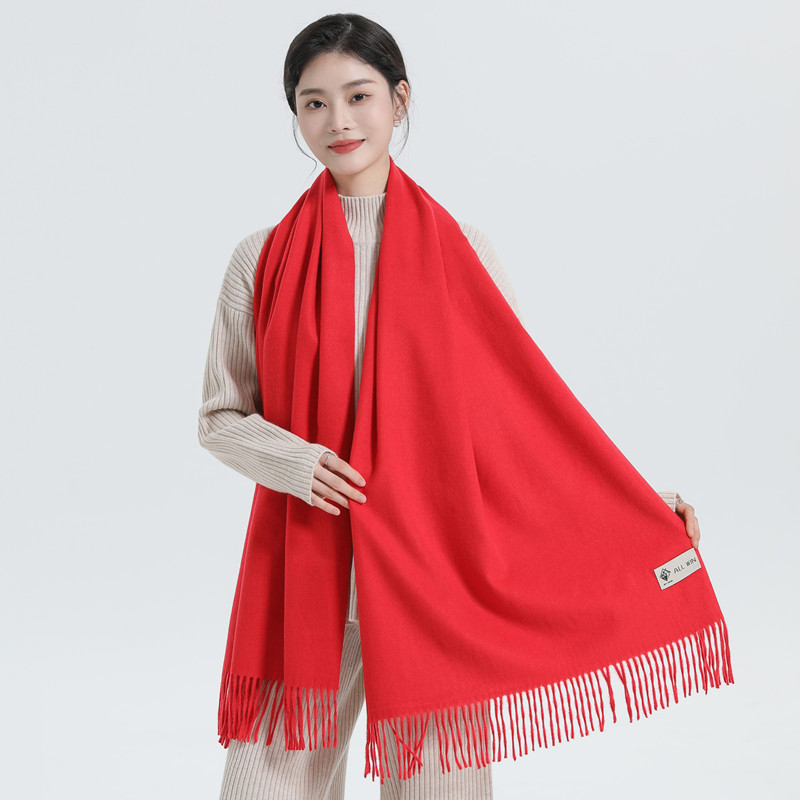 Wool Cashmere Scarf For Women And Men Winter Warm Shawl_voghion.com