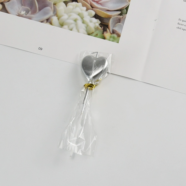 Silver love candle