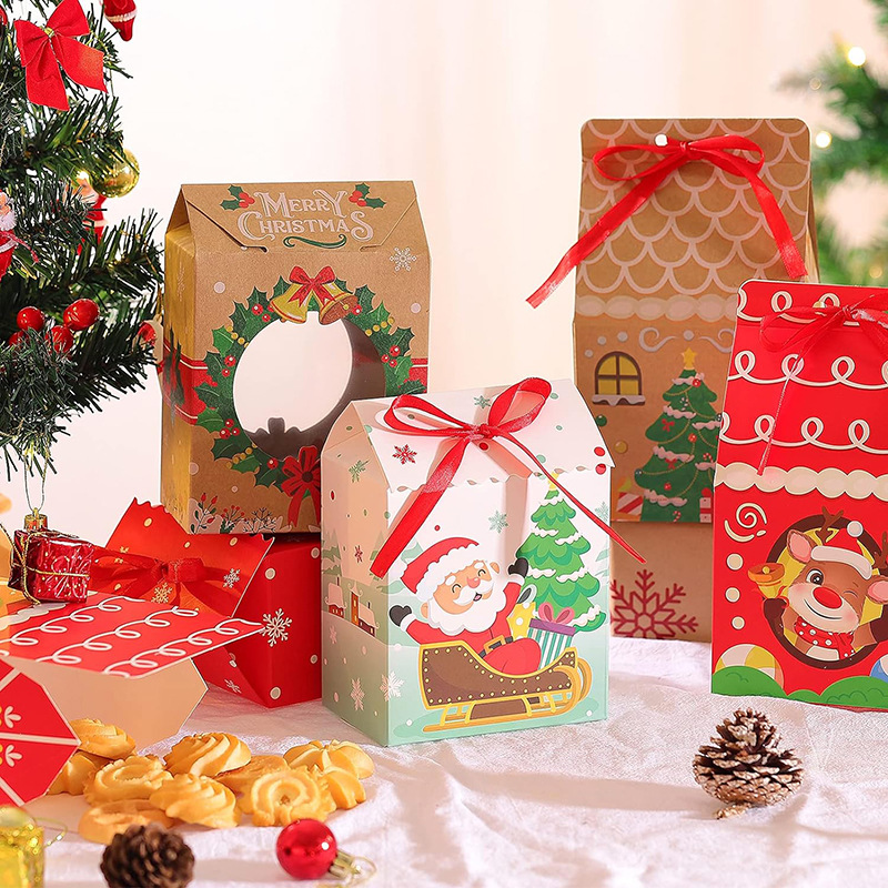 Cross-Border Amazon Christmas Candy Box Gift Box Custom Christmas Gift Packaging Box Custom Cookie Candy Box
