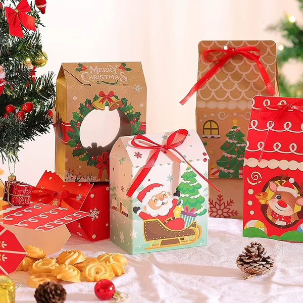 Cross-Border Amazon Christmas Candy Box Gift Box Custom Christmas Gift Packaging Box Custom Cookie Candy Box