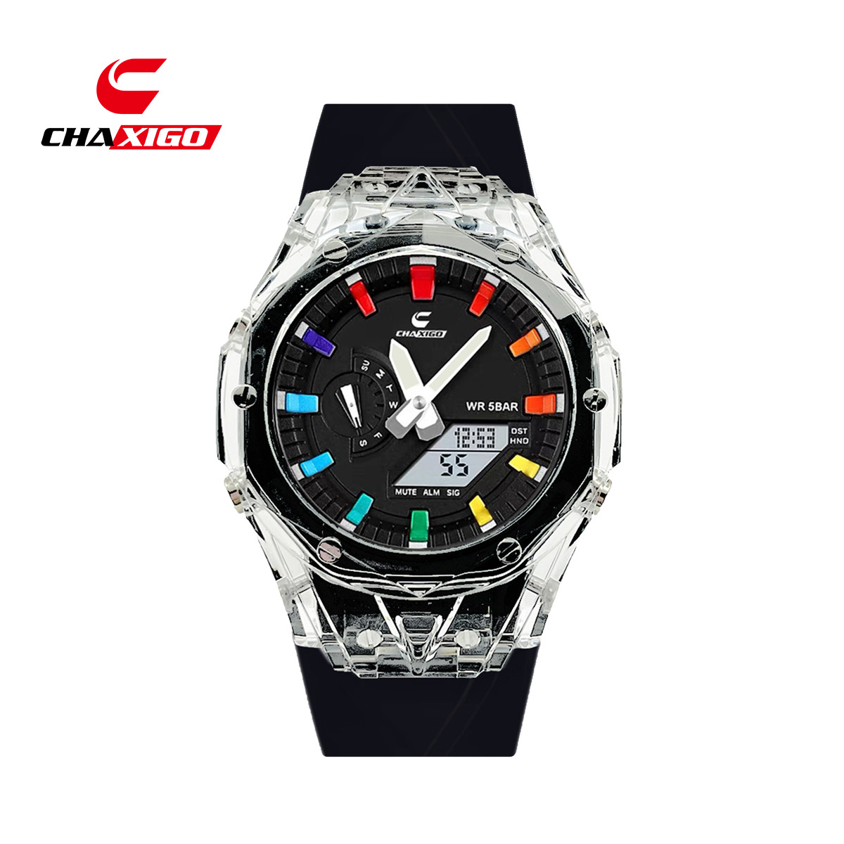 CHAXIGO nuevo estilo de moda transparente día a día viaje viaje práctico reloj impermeable