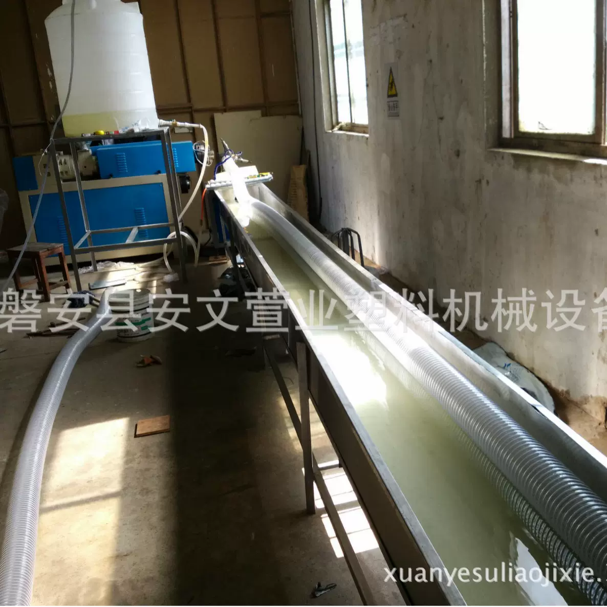 萱业塑机PVC钢丝通风管成型机PVC设备隧道管生产机器挤出机节能