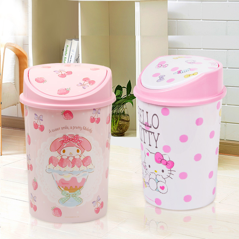 Internet Celebrity Sorting Trash Can Cute Girl Living Room Bedroom with Lid Nordic Style ins Creative TikTok Same Style Personality