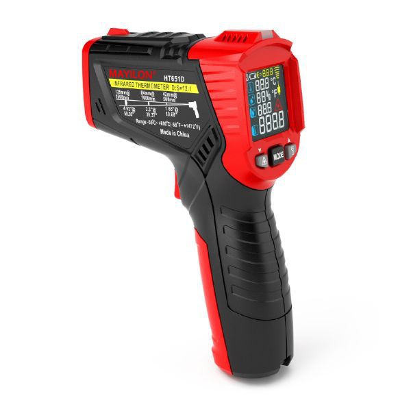 厂家直销非接触红外线测温仪温湿度工业高精度HT651D远红外