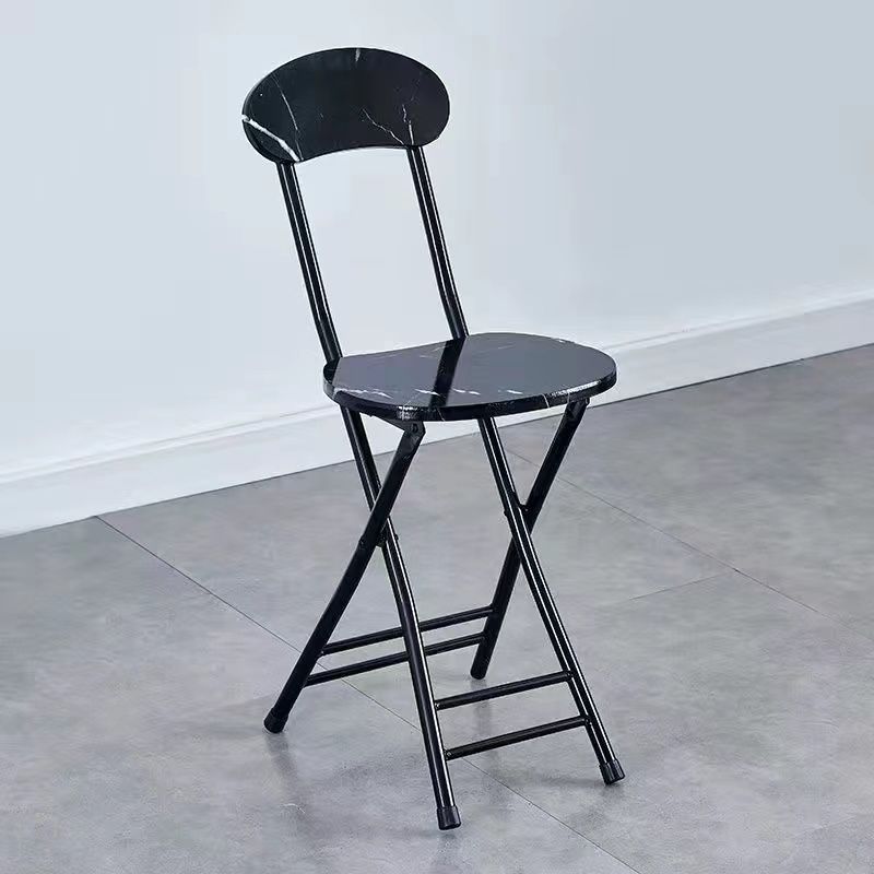 Silla plegable con estructura negra de mármol negro --- altamente recomendada