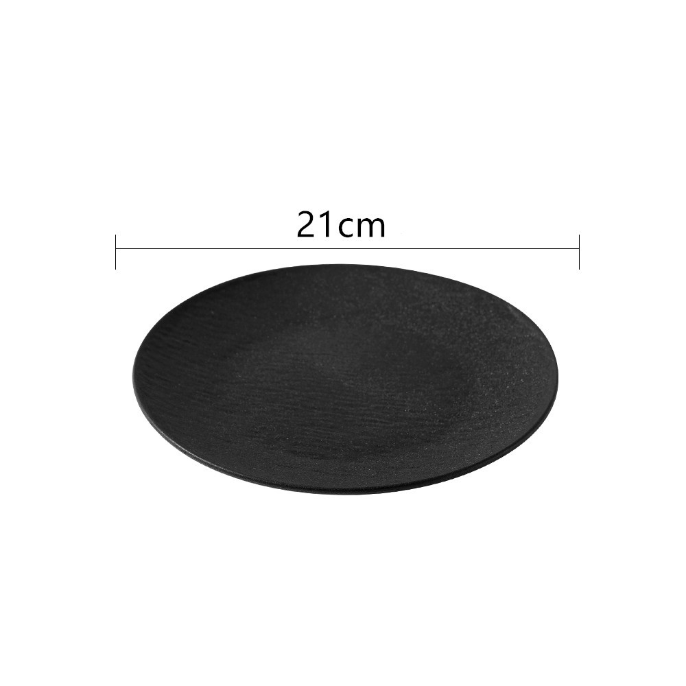 Plato plano de piedra de plástico japonés plato de comida occidental plato de cocina casero PP plato de filete plato de arroz plato de pasta transfronterizo