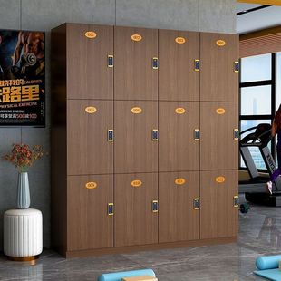 Wooden Locker Barber Shop Bag Storage Cabinet Yoga Studio Beauty Salon Nail Salon Gym Storage Cabinet
