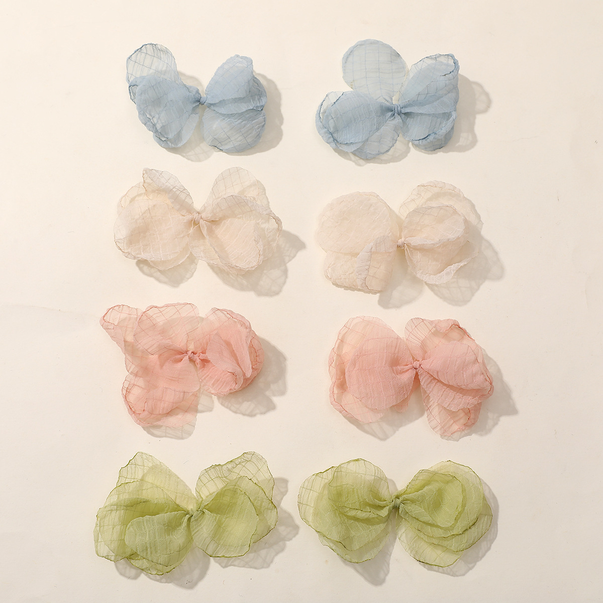 韓版超仙雪紡格格視覺感八瓣花蝴蝶結DIY手工服裝輔料飾品配件