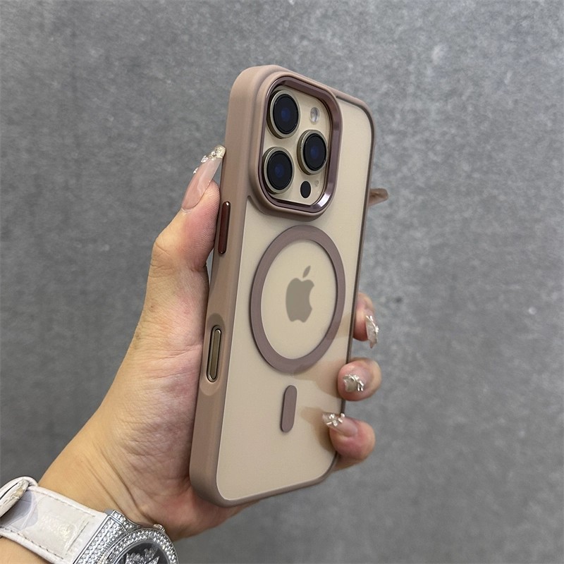 适用苹果17ProMax金属鹰眼手机壳磁吸iphone17透明防摔镜头保护套|undefined